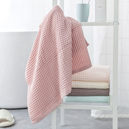 Serviette de bain en coton gaufré respirant Ownkoti