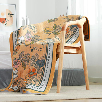 Serviette de bain réversible Ownkoti à motif floral en différentes couleurs