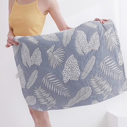 Serviettes de bain Ownkoti en pur coton à imprimé feuilles (lot de 2)