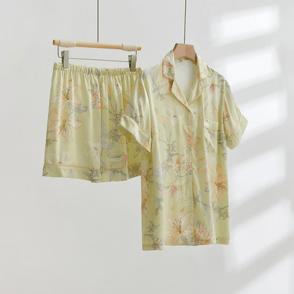 Vêtements de détente respirants à col en V par Lily Flower