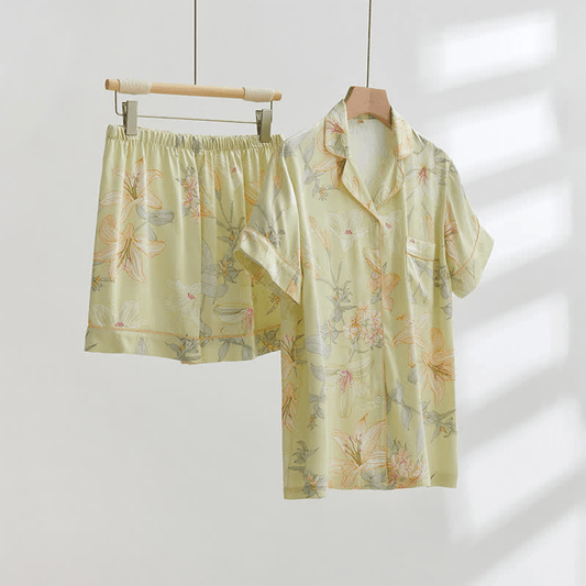 Vêtements de détente respirants à col en V par Lily Flower
