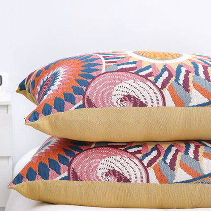 Taies d'oreiller Ownkoti en coton à imprimé soleil nordique avec boutons (2 pièces)