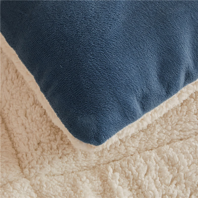 Couverture unie, épaisse et chaude avec un cœur matelassé
