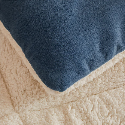 Couverture unie, épaisse et chaude avec un cœur matelassé
