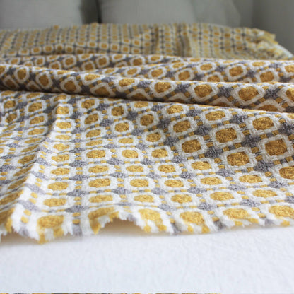 Couverture de canapé tricotée Ownkoti avec pompons