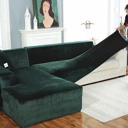 Housse de canapé en daim Ownkoti de couleur pure, élastique