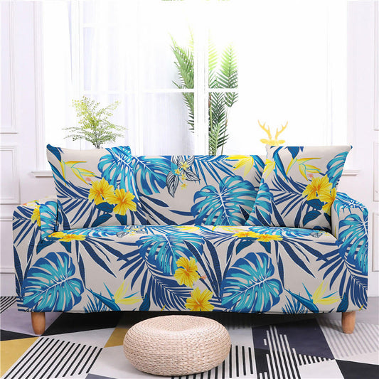 Housse de canapé élastique Ownkoti avec motif de fleurs et de monstera