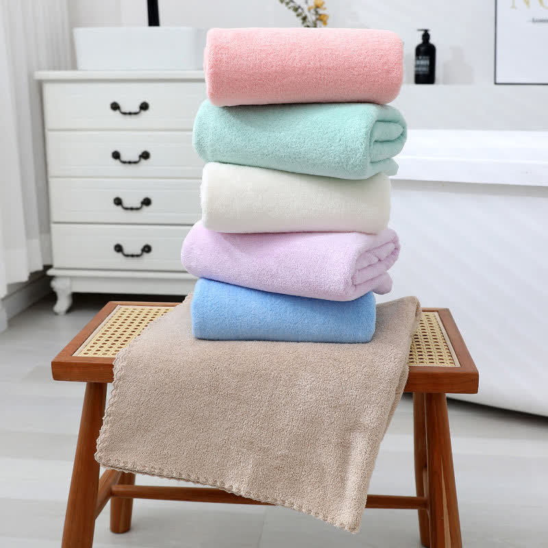 Serviette de bain unie, douce et respirante
