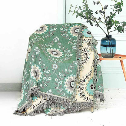Housse de canapé rétro Ownkoti, couverture réversible en coton