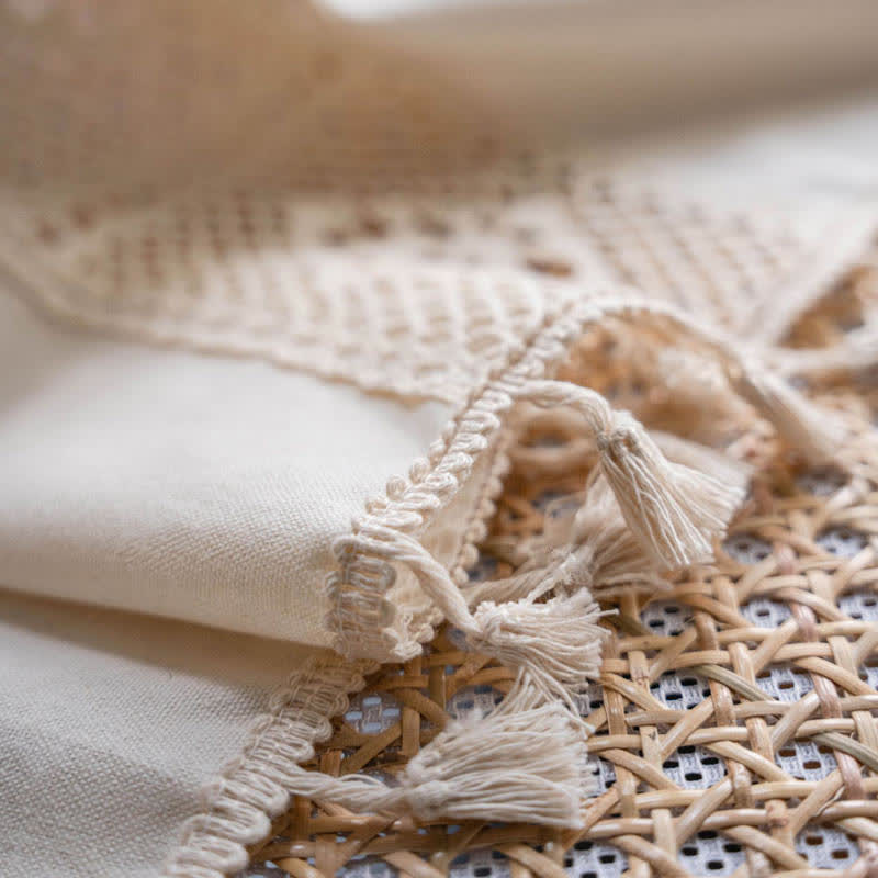 Rideau filtrant la lumière ajouré beige Ownkoti