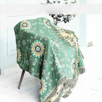 Housse de canapé rétro Ownkoti, couverture réversible en coton