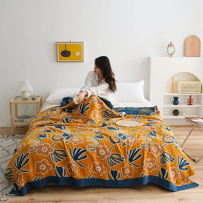 Couette double face Ownkoti à imprimé floral bohème