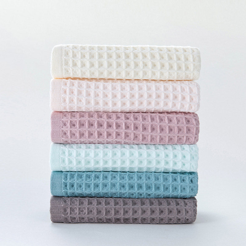 Serviettes en coton gaufré unies Ownkoti (lot de 3)