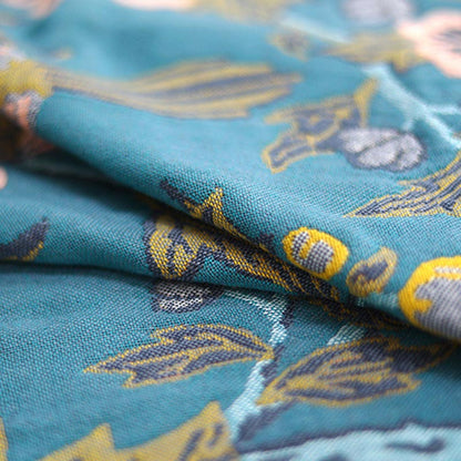 Serviette de bain réversible avec motif hibiscus aux couleurs vives