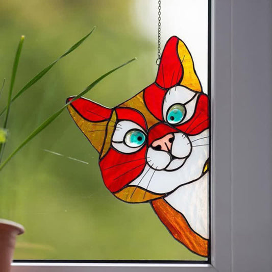 Décoration de fenêtre Ownkoti « Chat tacheté » (achetez-en un, recevez-en un gratuitement)