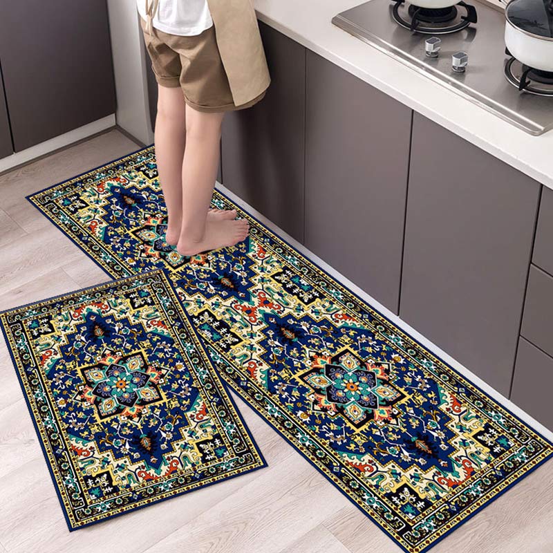 Ensemble de tapis de cuisine à motif rétro