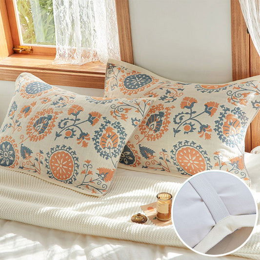 Serviette oreiller à imprimé floral et corde solide (2 pièces)
