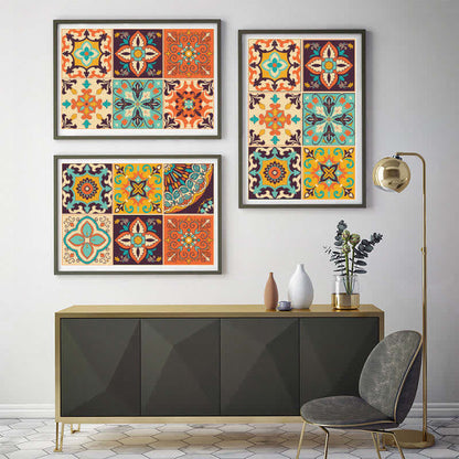 Ownkoti - Autocollants muraux à motifs abstraits variés (lot de 10)