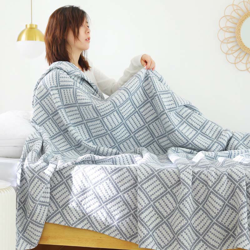 Couette à trois couches Ownkoti Plaid en pur coton - image 3