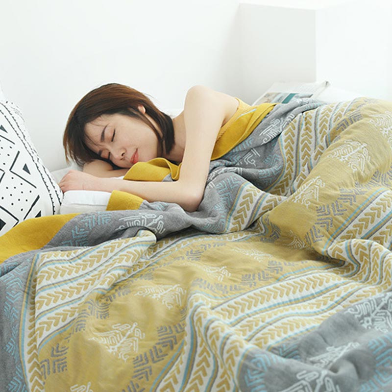Couette réversible en coton Ownkoti avec imprimé épis de blé