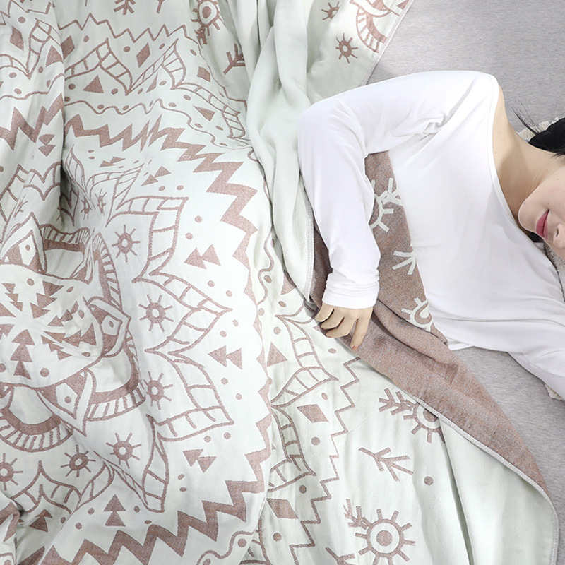Couette réversible en coton Ownkoti Chic Mandala à motif floral