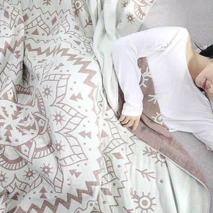 Couette réversible en coton Ownkoti Chic Mandala à motif floral