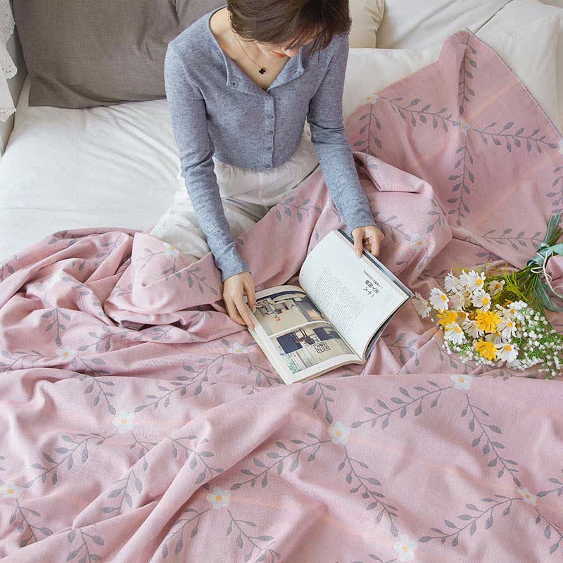 Couverture fine, respirante et réversible à deux couches