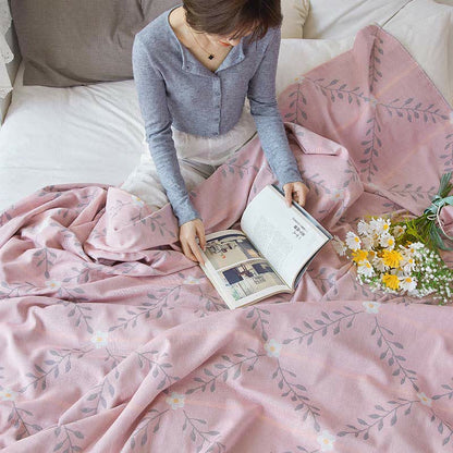 Couverture fine, respirante et réversible à deux couches