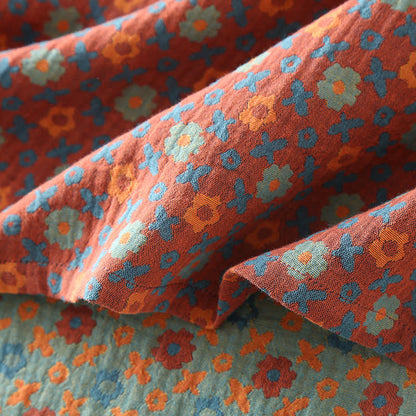 Chemise de nuit en coton doux à col rond et motif floral