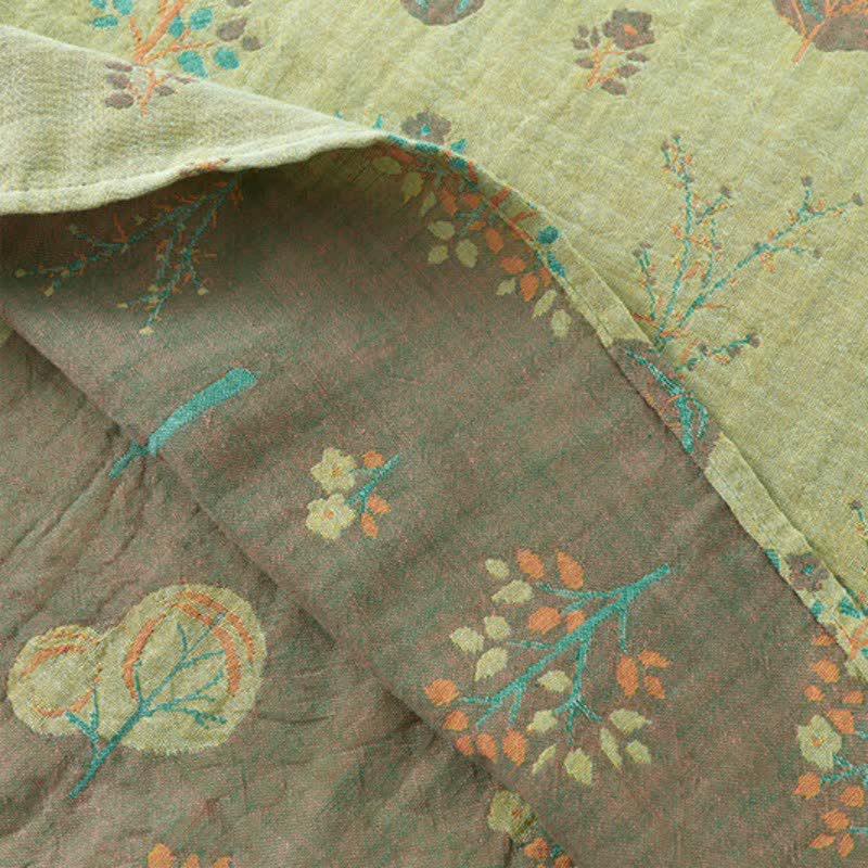 Ensemble de vêtements d'intérieur en coton jacquard avec imprimé feuilles d'arbre - image 10