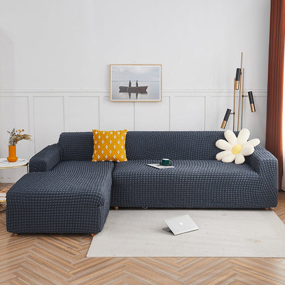 Housse de canapé extensible en seersucker couleur pure Ownkoti
