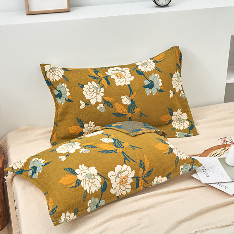 Serviettes-oreillers en coton Ownkoti à motif floral blanc (lot de 2)