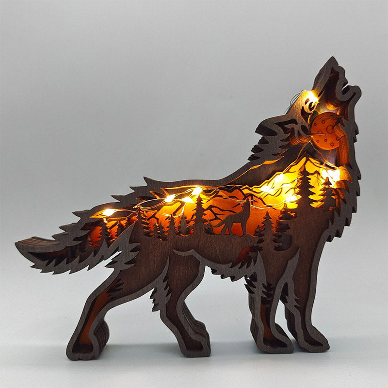 Décoration créative d'animaux de la forêt Ownkoti – Loup
