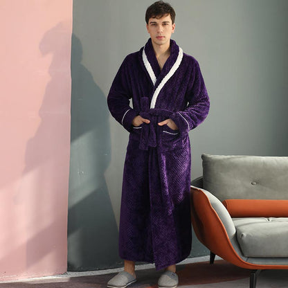 Pyjama en polaire épaisse, peignoir confortable