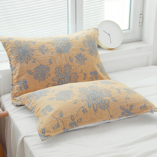 Serviette de toilette double face en coton à motif floral bohème (2 pièces)