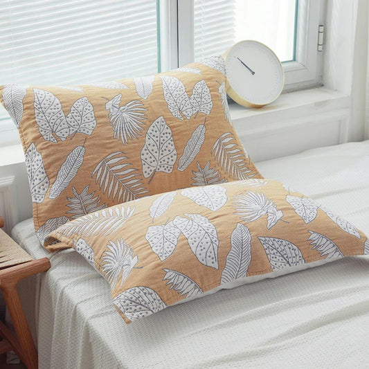 Serviettes de bain Ownkoti en pur coton à imprimé feuilles (lot de 2)