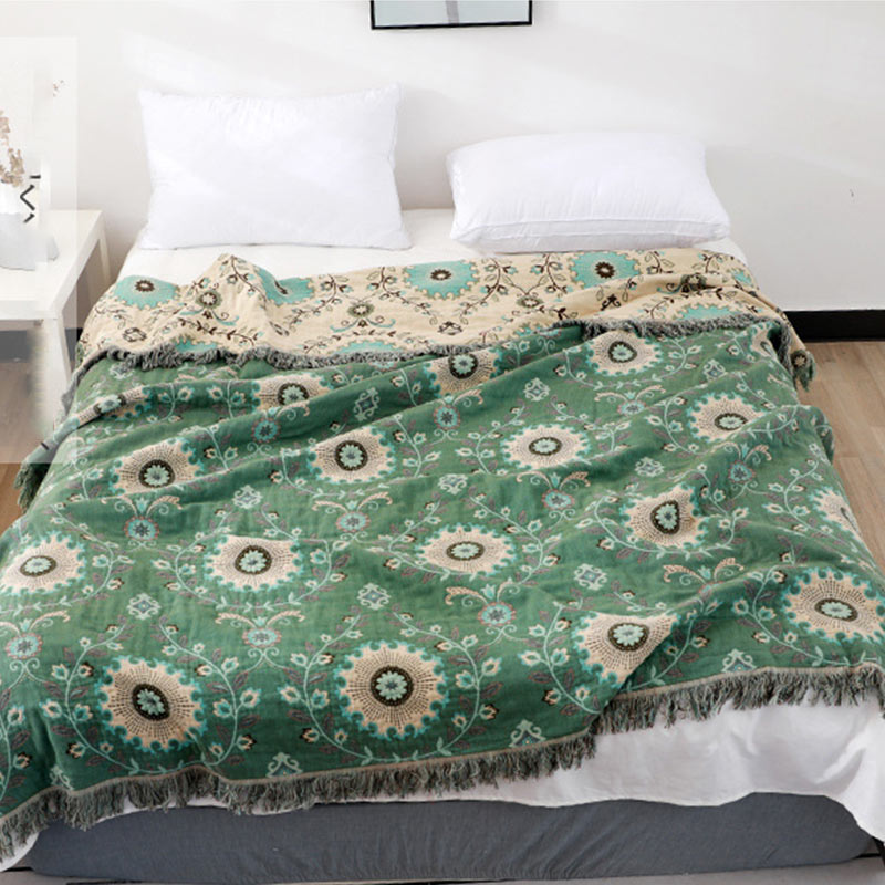 Housse de canapé rétro Ownkoti, couverture réversible en coton