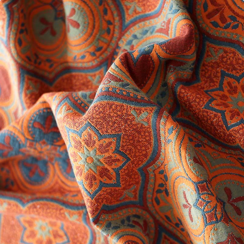 Couette réversible en coton à motif pétales