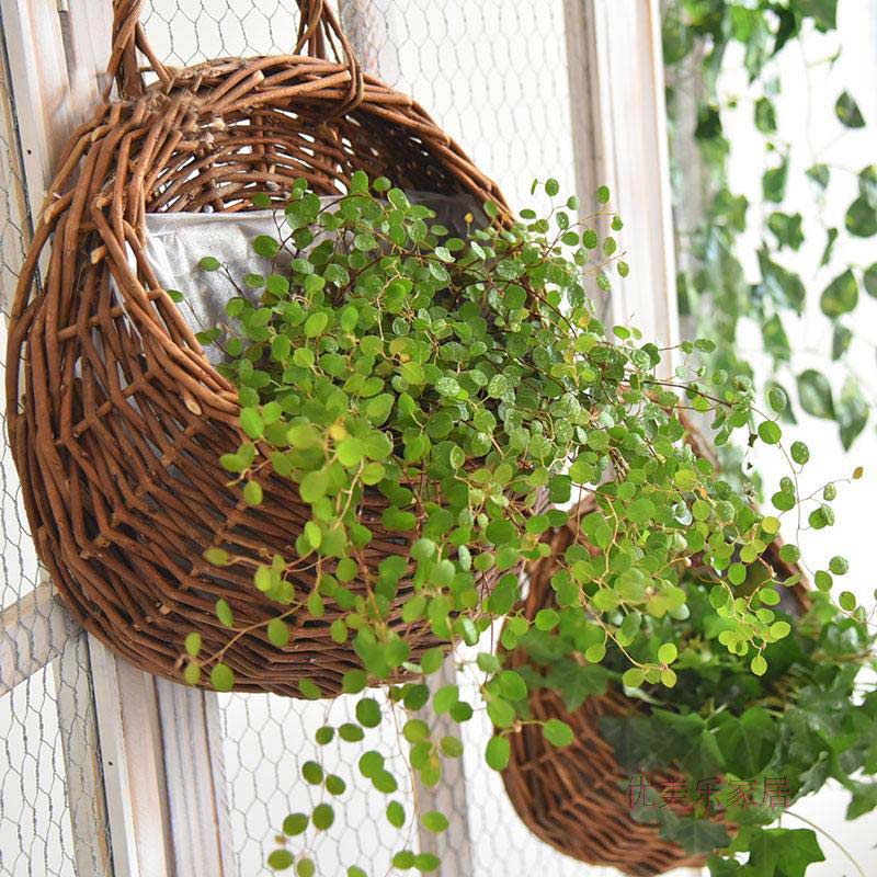 Panier à plantes tissé à la main Ownkoti avec poignée (3 pièces)