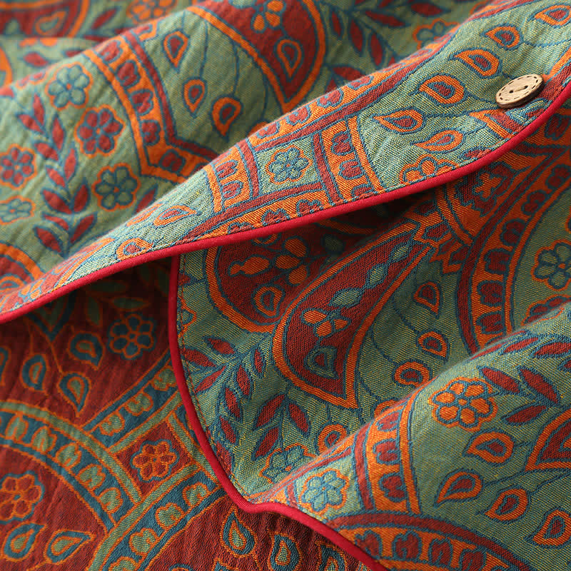 Ensemble de vêtements d'intérieur à col rond avec motif jacquard vintage - image 5