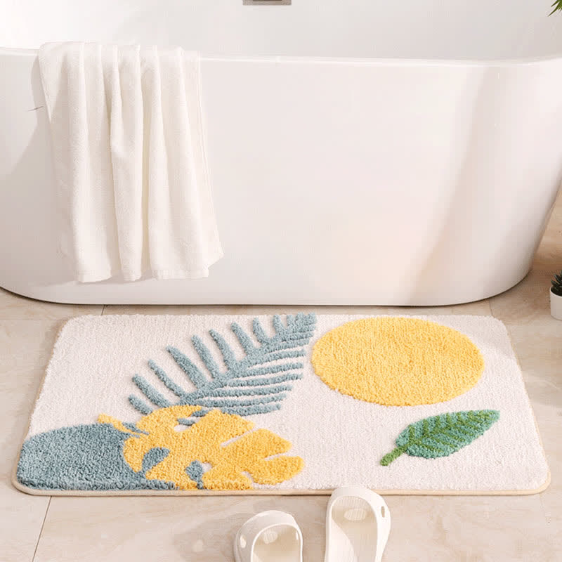 Tapis de bain antidérapant absorbant l'eau rural