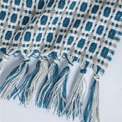 Couverture de canapé tricotée Ownkoti avec pompons