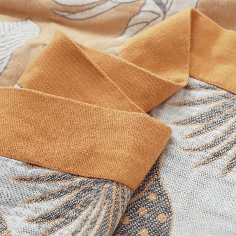 Couverture douce et réversible en gaze de coton à motifs