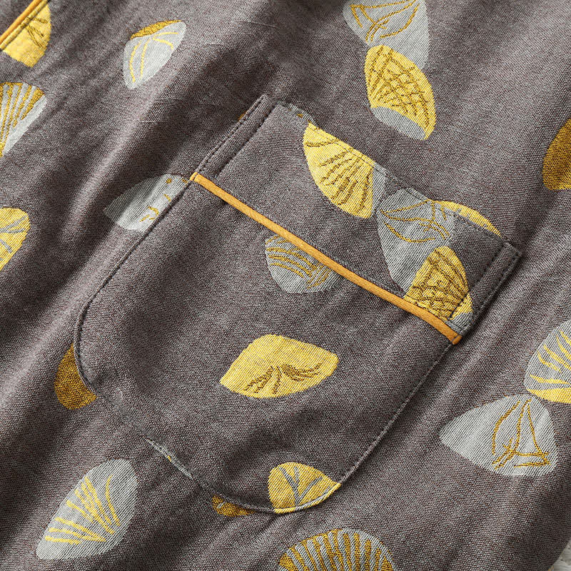 Ensemble pyjama de luxe en coton coquille avec revers