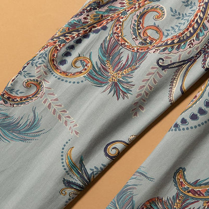 Ensemble de vêtements d'intérieur respirants avec plumes bleues
