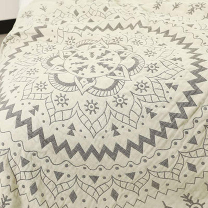 Couette réversible en coton Ownkoti Chic Mandala à motif floral