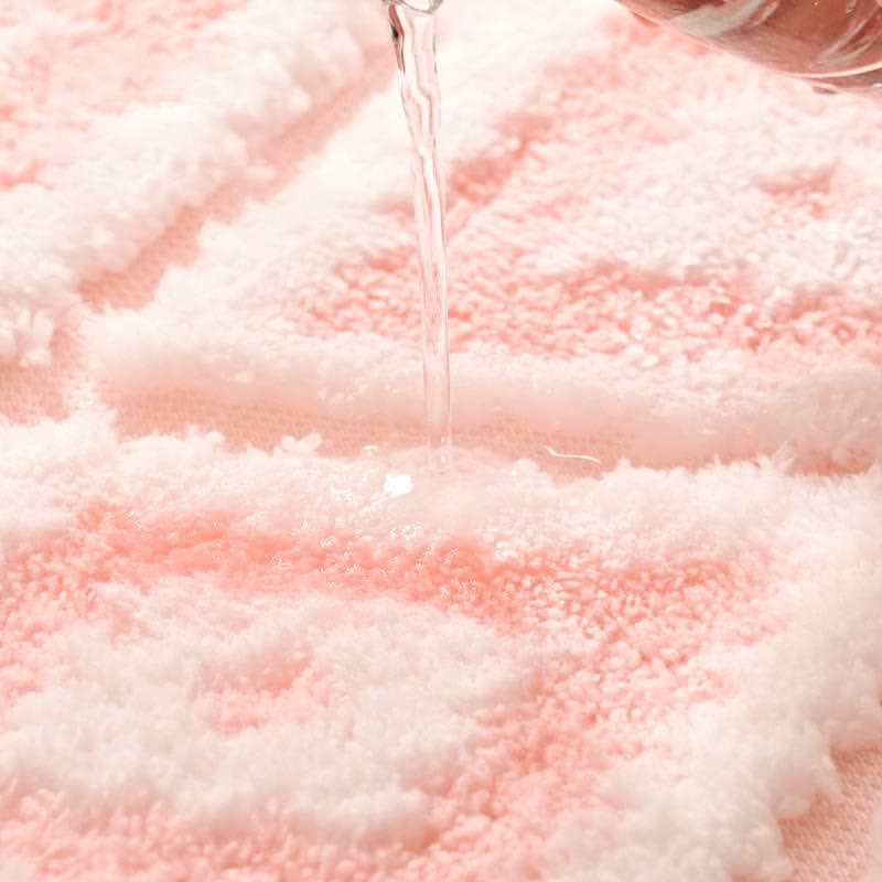 Tapis de bain doux et antidérapant avec grille en losanges
