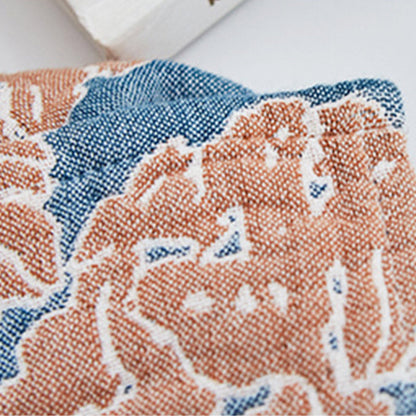 Serviette décorative en coton à imprimé floral Ownkoti (2 pièces)