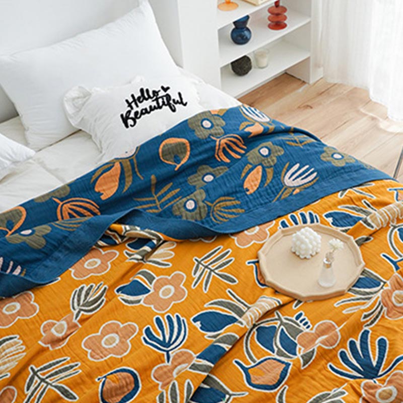 Couette double face Ownkoti à imprimé floral bohème