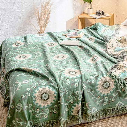 Housse de canapé rétro Ownkoti, couverture réversible en coton